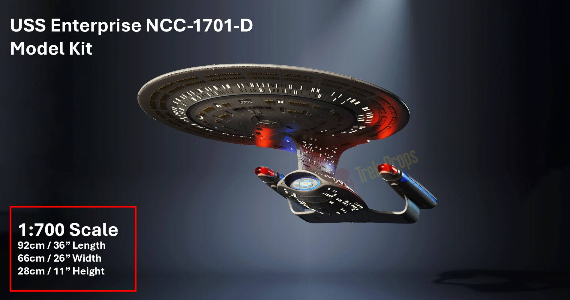 USS Enterprise NCC-1701-D | Deluxe Model Kit | 1:700 Scale | 3D Printed