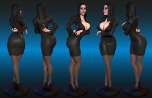 Morticia Figurine Model