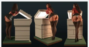 Tifa Secretary Figurine Model 