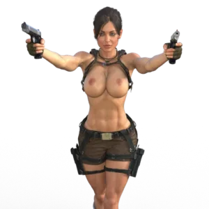 Angelina Lara Croft Shoot