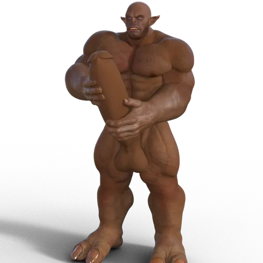 Troll Hold Extra Big Cock Figurine Model 