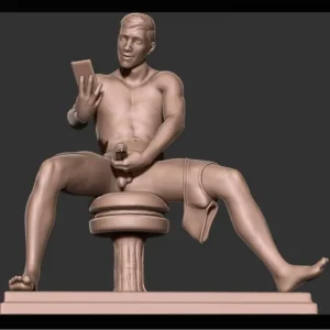 Guy Jerking Off Over His Phone