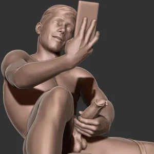 Guy Jerking Off Over His Phone