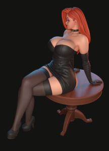 Jessica Sat Sexy On A Table