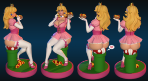 Peach sitting Down