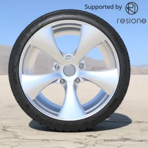 Model Wheels 4 x Venerdi Delmarre with Pirelli P zero tyres