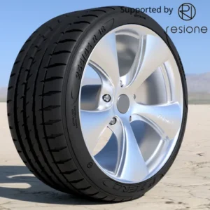 Model Wheels 4 x Venerdi Delmarre with Pirelli P zero tyres