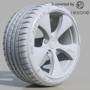 Model Wheels 4 x Venerdi Delmarre with Pirelli P zero tyres