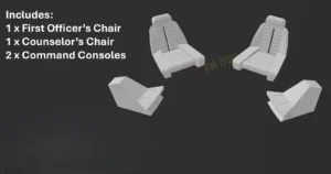 Star Trek USS Enterprise NCC-1701-D Bridge Complete Diorama