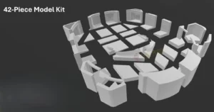 Star Trek USS Enterprise NCC-1701-D Bridge Complete Diorama