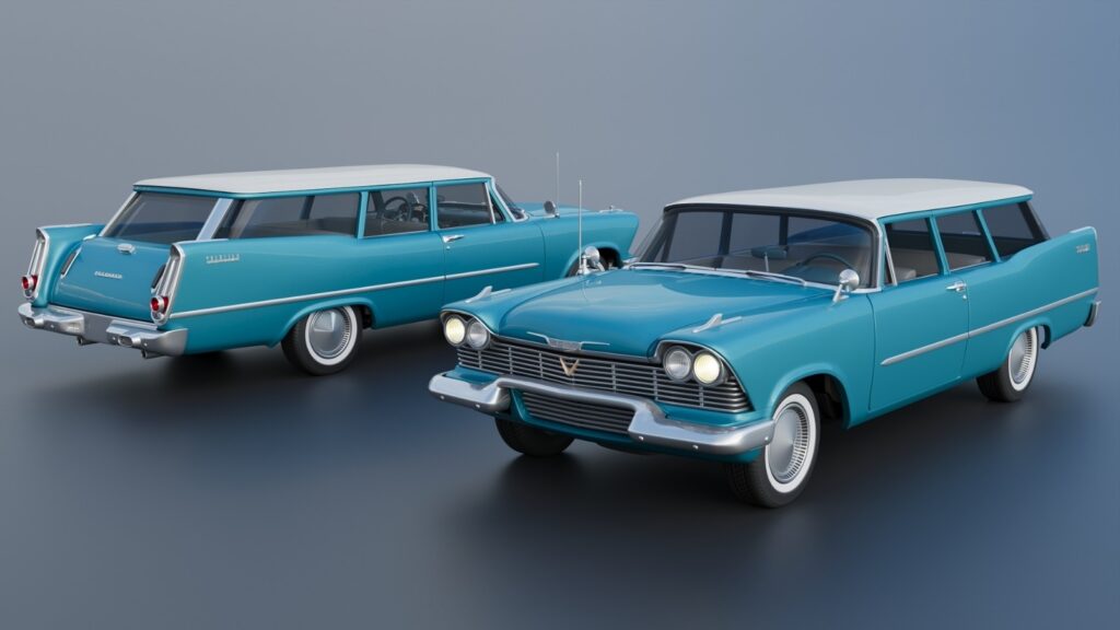 Plymouth Suburban 2 Door 1958 Shell