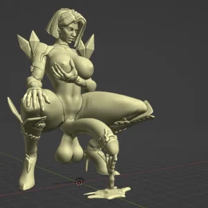 Emma Frost Futa Squatting - Kneel, Peasants Figurine Model